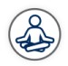 Mindfulness, yoga and meditation program icon.