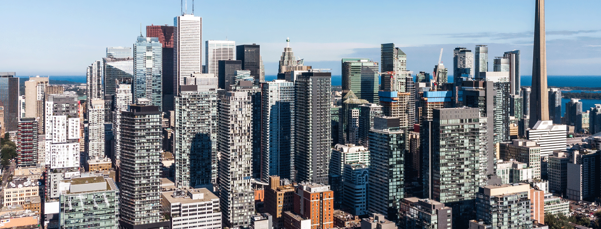 Wide view of downtown Toronto