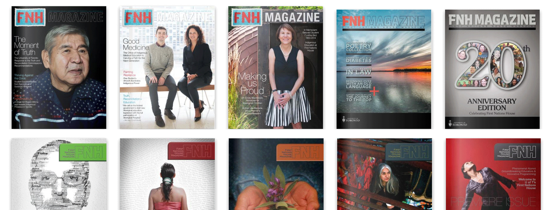 A sampling of archived FNH Magazine covers