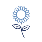 Flower icon to symbolize growth