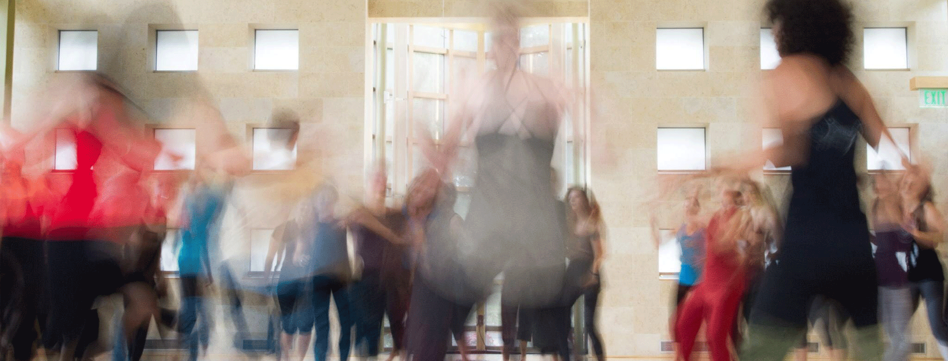 Blurred view of dancers in motion