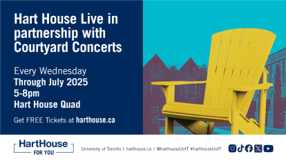 A muskoka chair by a lake, illustration.