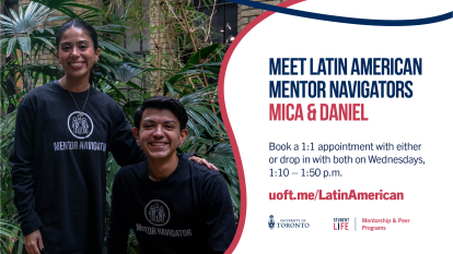 Mica and Daniel, Latin American Peer Mentor Navigators.