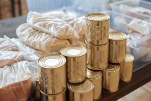 Tin cans and bread