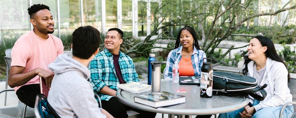 Students studying together.