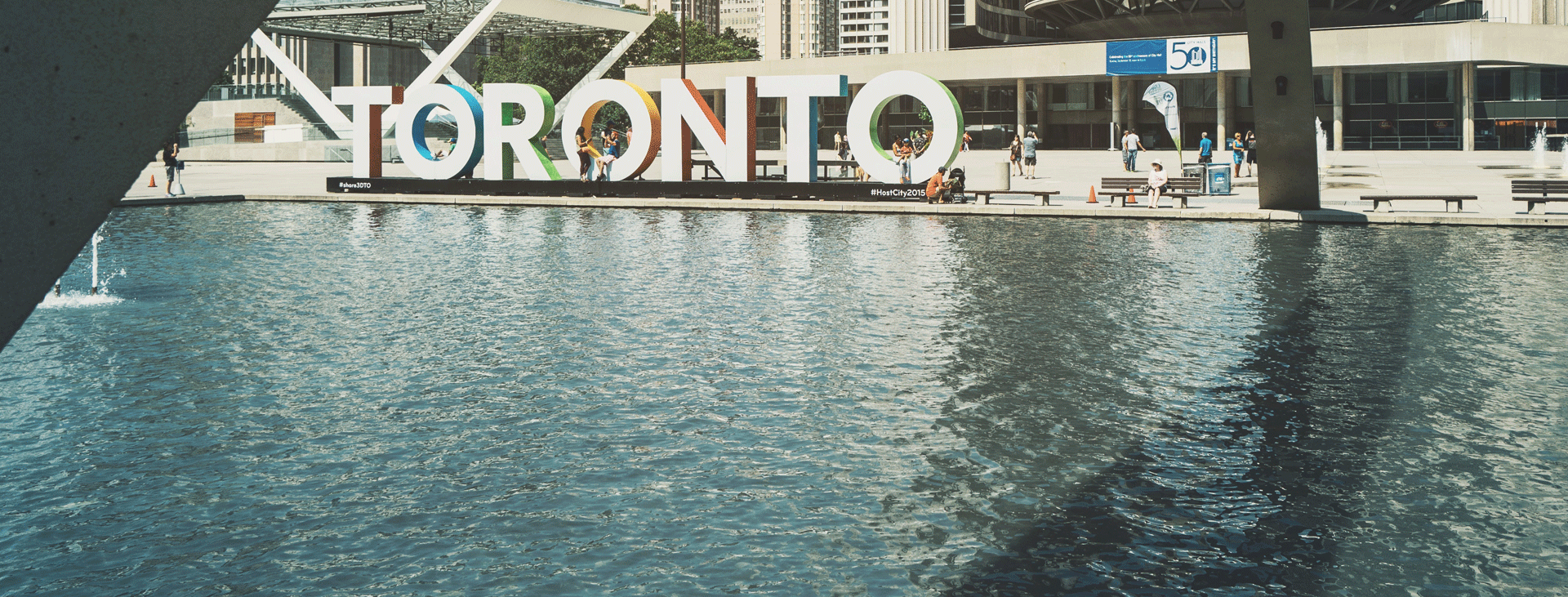 Toronto waterfront during summer